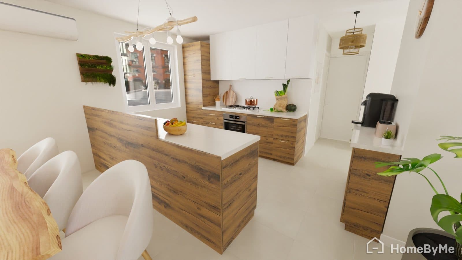 Rénovation d'une maison familiale à Maison Rouge, près de Provins (77) : cuisine ouverte avec îlot, verrière, salle de bains agrandie et second WC. Conception complète jusqu'à l'avant-projet détaillé.