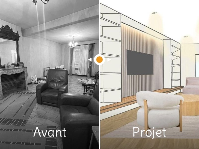 Architecture d'intérieur Rénovation complète d'une maison de ville à Provins : « Les Grandes Réunions » à Provins par Pauline Bruniaux Bel-Étage