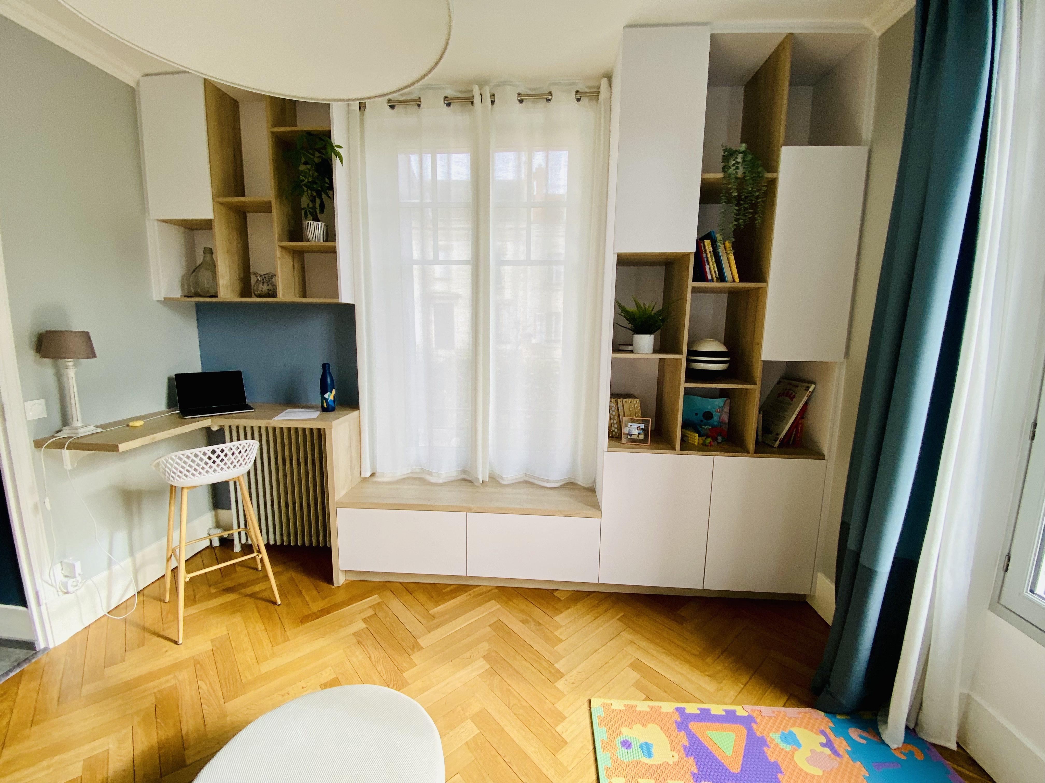 Aménagement d'un salon moderne à Provins - projet réalisé jour